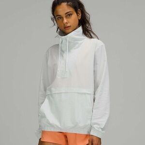 lululemon athletica pack light pullover packable jacket ocean air blue, 6